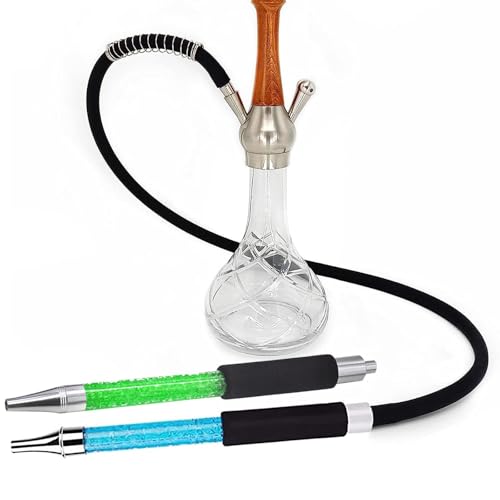 VOVCIG 2 Stück Shisha Eisschlauch Shisha Zubehör für kühlen Genuss erfrischendes Raucherlebnis(Blau, Grün)
