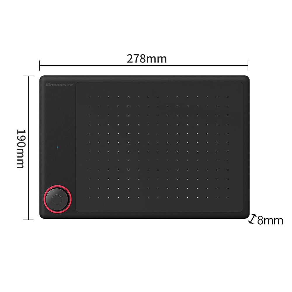 Huiop - Tableta de dibujo digital G30 con zona de trabajo de 7 x 5 pulgadas, 8192 niveles de sensibilidad a la presión, velocidad de muestreo de 233 ppps, tableta de dibujo