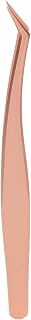Pinça para Cílios Postiços, à Prova de Ferrugem Ouro Rosa Pinça para Cílios de Alta Resistência Aço Inoxidável Ergonomicamente para Prática (Pinça oblíqua curta)