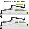 AA AUDIO ACCESSORY Design for Shure SM7B MV7+, Rode Low Profile Boom Arm (Design for Heavy Mic) 3KG Load Capacity, Stable Gear Lock Structure Never Sags, Metal Low Profile Mic Arm with Extension Rod #5