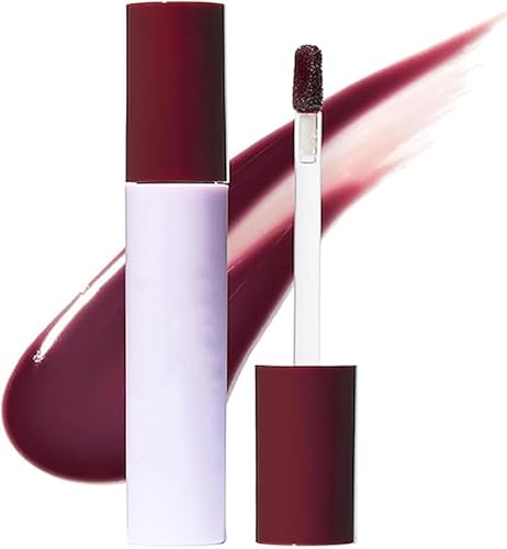 Beryse Lip Stain Oil, Staining Lip Oil, Long-Lasting Gloss with Sweet Oil Color,Non-Sticky Lip Glow Makeup,Moisturizing & Smooth Finish,Buildable Color for Every Occasion (Fig)