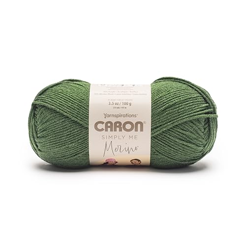 Image of Caron Simply Me Merino Soft Yarn for Crocheting, Basil Heather, 3-Pack
