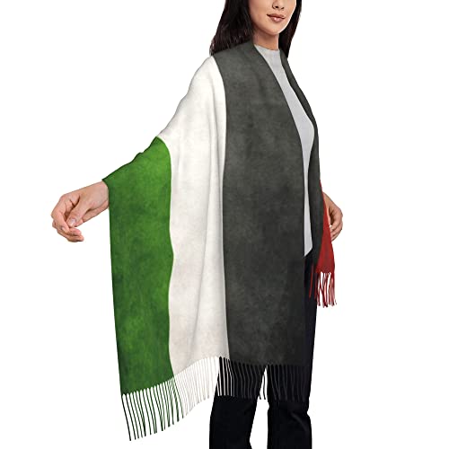 Palestinian flag Winter Scarf for Women Shawl Cashmere Feel Fringe Scarf Shawls Wraps Light Scarf4