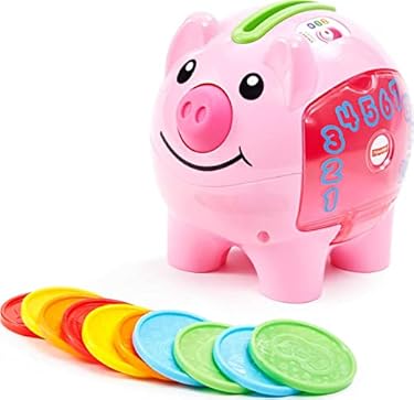 AMAZON - Fisher-Price Laugh & Learn Baby Learning Toy Smart Stages Piggy Bank with Songs Sounds and Phrases for Infant to Toddler Play (Amazon Exclusive)