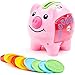 Fisher-Price Baby & Toddler Toy Laugh & Learn Smart Stages Piggy Bank with Educational Songs & Phrases for Infants Ages 6+ Months