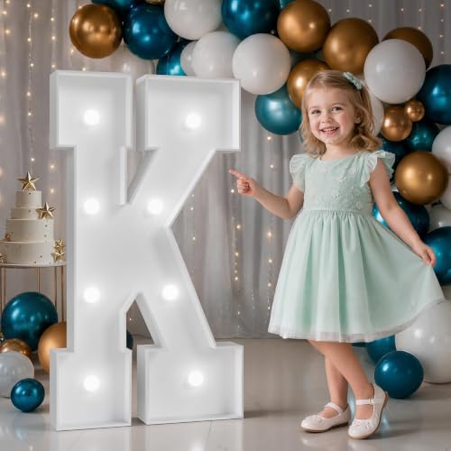 Image of 3FT Marquee Letters K, Large Light Up Letters for Birthday Decor
