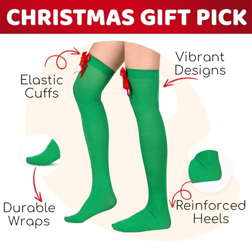 Image of Zmart Women's Striped Thigh High Socks - Long Over the Knee Socks for Teens and Women