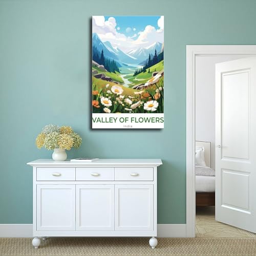 Impression sur toile vallée des fleurs tableau chic séjour 61x91 - 4