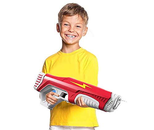 Sobebear Electric Water Gun Long Range, 500ML Water Tank Summer Water Toy Gun with Waterproof Lithium Operated Battery, Outdoor Beach, Pool Party Game Toy For 3+ Years Kids (Red)