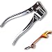 Premium Garlic Press, Zinc Alloy Garlic Peeler Durable Mincer and Crusher Easy to Clean Kitchen Cooking Gadget