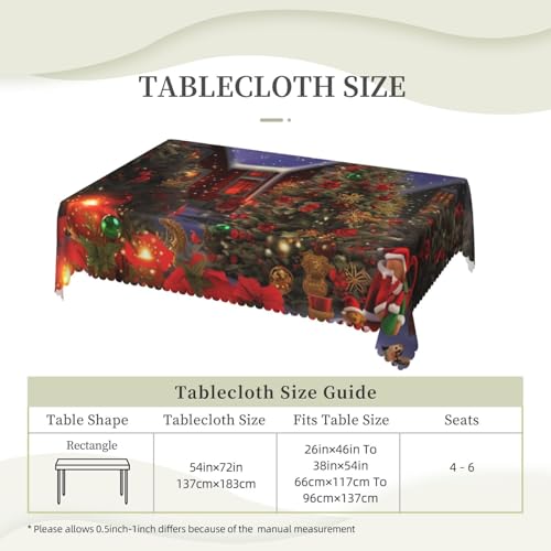 Nappe de Noël rectangulaire de style rustique chic pour décoration de table - 7
