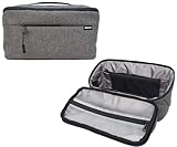 Travel Toiletry Bag for Men Large, Mens Dopp Kit for Tolietries, Shaving Pouch Organizer for Traveling Essentials, Medicine Hygiene Bathroom Shower Bag, Full-Open, Water Resistant, Lightweight, Grey