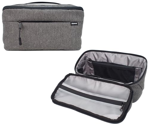 Travel Toiletry Bag for Men Large, Mens Dopp Kit for Tolietries, Shaving Pouch Organizer for Traveling Essentials, Medicine Hygiene Bathroom Shower Bag, Full-Open, Water Resistant, Lightweight, Grey