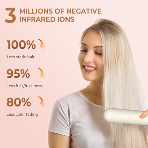 Image of UKLISS Cordless Hair Straightener Brush USB-C Rechargeable Portable Travel Hair Straightening Comb with Ionic Ceramic Technology Anti-Frizz Heated Brush 4 Temperature Settings for Smooth Hair Styling