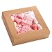 [25 Pack] Kraft Bakery/Pie Box with Window 10x10x2.5 inches - Auto-Popup Cardboard Gift Packaging for Cupcake, Cookies and Pastry, Restaurant Packaging Containers and Personalized Favors