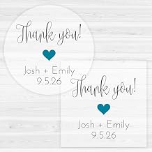 Wedding Thank you Stickers | Personalized Wedding Stickers | Thank You Labels | Envelope Seals | 196-C
