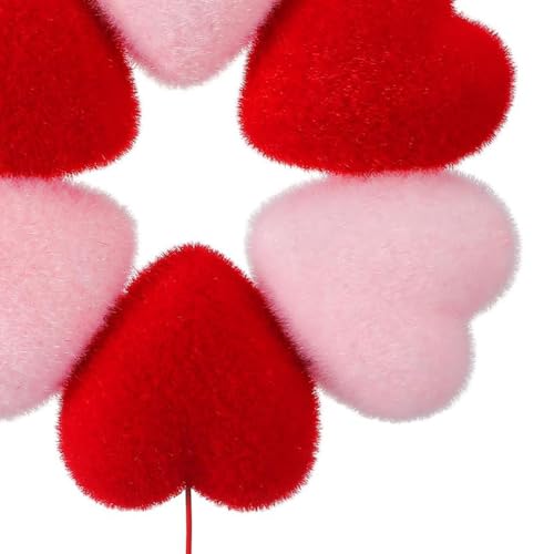 Decoración de San Valentín para mesa y ventanas: copa de árbol con corazones 6