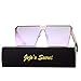 JOJO'S SECRET Oversized Square Sunglasses Metal Frame Flat Top Sunglasses JS009