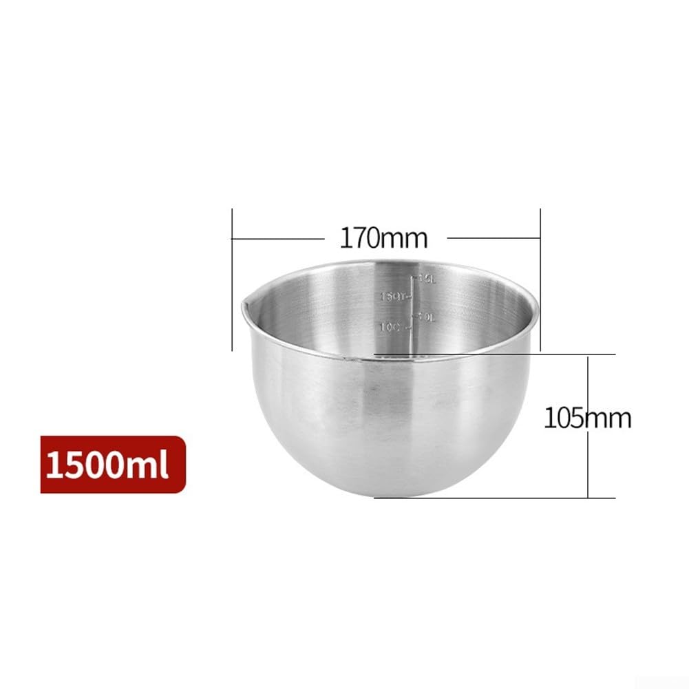 Zestaw misek do mieszania ze stali nierdzewnej, miski kuchenne, 25 cm, srebrne, nadają się do mycia w zmywarce, miski do przygotowywania i serwowania do pieczenia, mieszania, przygotowywania