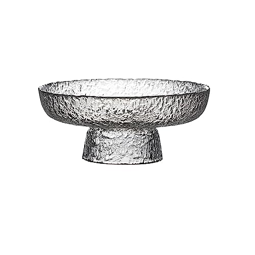 WAOCEO Bols à Fruits Assiette de Fruits en Verre léger Vent de Luxe Maison Salon Table Basse Assiette de Fruits Assiette de Fruits en Verre imprimé Assiette...