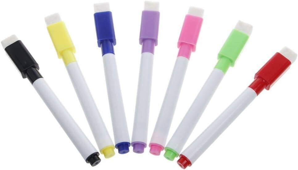 5 rotuladores borrables para pizarra blanca, tinta negra, tamaño fino, mano de obra creativa y exquisita