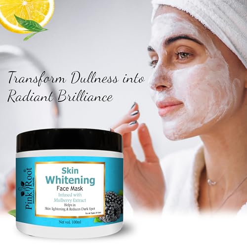 Image of Pink Root Skin Whitening Mask with Niacinamide 100ml, reduces dark spots, acne scars, faded colors & Gives ultimate brightening