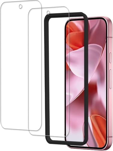KPNS Google Pixel 9 ピクセル9 Pro ガラスフィルム【2枚セット】ガイド枠付き 日本素材製 グーグルピクセル 9 / 9 Pro用 ガラスフィルム 強化ガラス カバー 保護フィルム