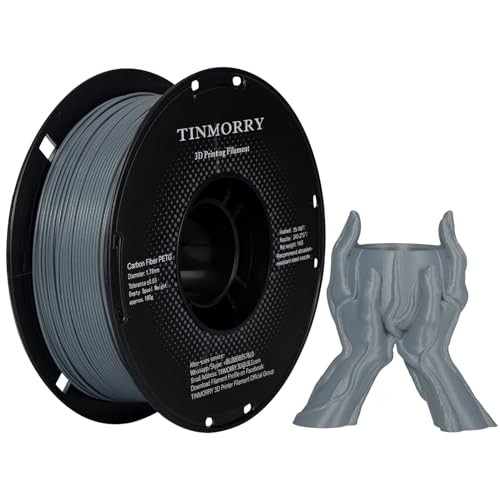 TINMORRY Carbon Fiber PETG Filament 1.75, PETG CF 3D Printer Filament, Compatible with Most FDM 3D Printers, 1 KG 1 Spoo