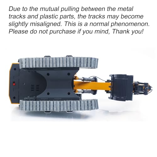 TOUCAN RC HOBBY 1/50 RC Excavator K970 Construction Vehicle Remote Control Electric Lifting Digger Bucket Tracks Light Sound RTR Battery for Adult