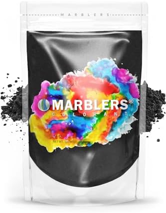 MARBLERS Black Mica Powder [True Black] 3oz (85g) | Cosmetic Grad...