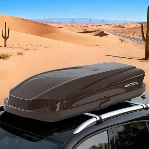 Hard Shell Rooftop Cargo Carrier with Roof Box, Heavy Duty Weathe...