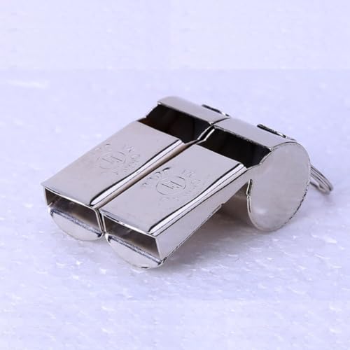 Silbato de árbitro de acero inoxidable con estuche plástico miniatura 7