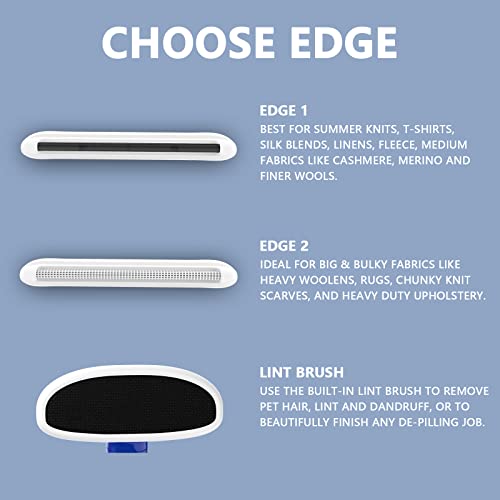 Mansttlin Fabric Shaver & Lint Brush, Battery-Free Lint Remover With 2 Pieces Fabric Safe Edges, Adjustable Fuzz Remover For Clothing, Carpets, Couch, Furniture & Rug (Blue) #TOP3