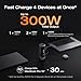 EF ECOFLOW Rapid Pro X Power Bank, 27650mAh, 300W, 140W Built-in Cable, 3-Port Portable Charger, 140W Output, Up to 320W Recharge, 3.9