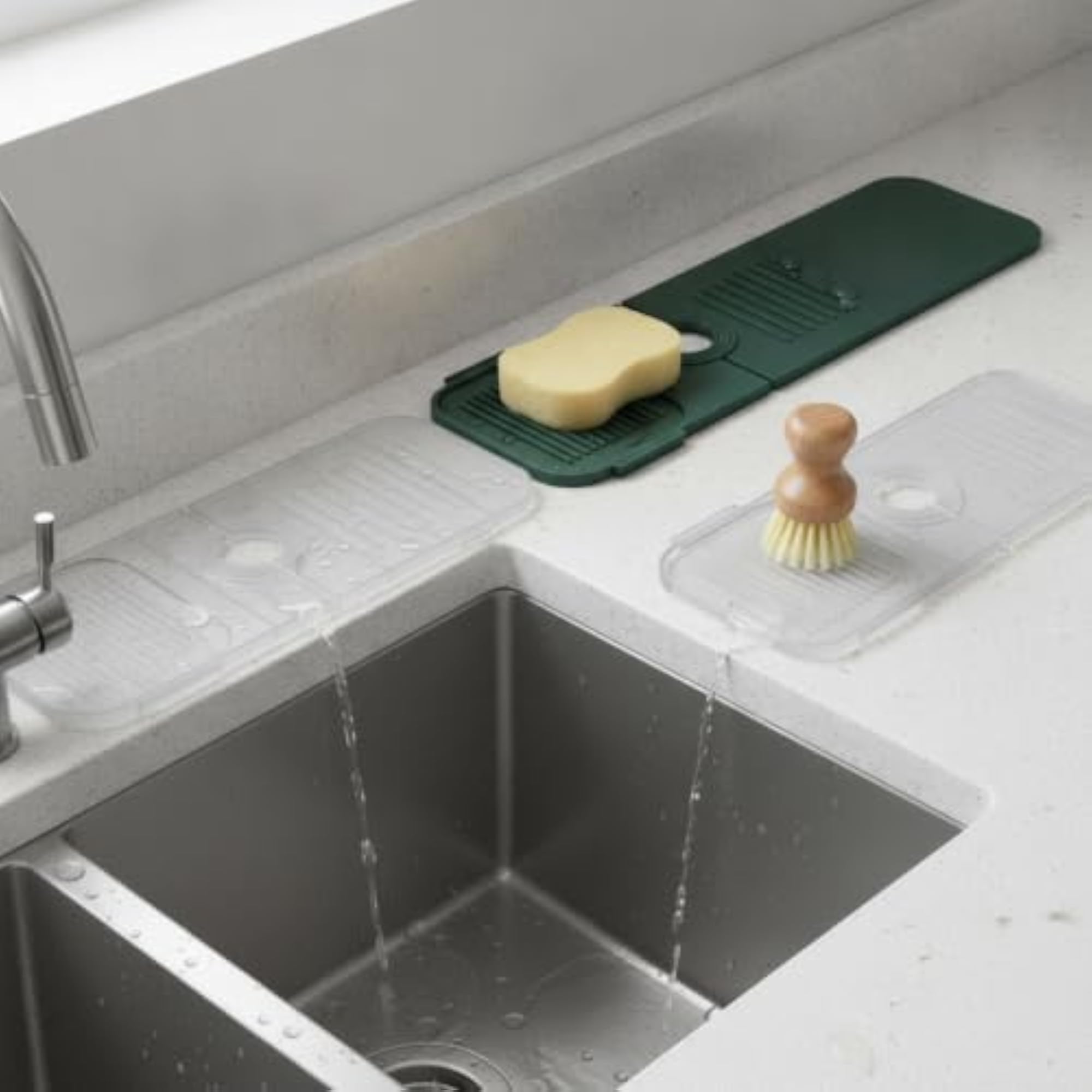 Silicone Drainage Mat for Kitchen Sink Large