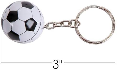 Miniatura 3 de ArtCreativity Llaveros de bola deportiva de metal, juego de 12, divertidos llaveros para mochila, bolso, equipaje, recuerdos de fiesta temática