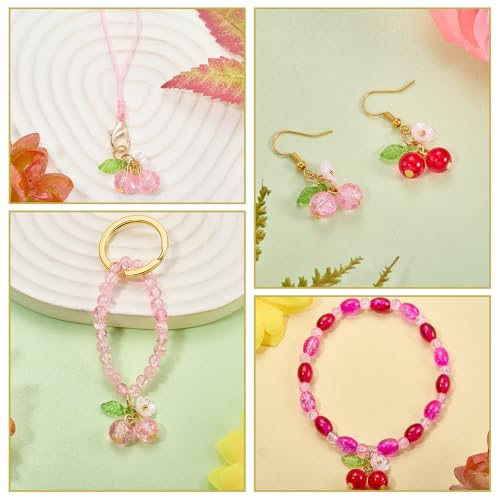LEGENTLISUR Resin Cherry Charms for Jewelry Making, Multicolor, 30 Pcs by LEGENTLISUR - Used condition - Image 6