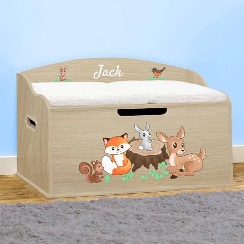 DIBSIES Personalized Creative Wonders Toy Box, Woodland Creatures, 30 x
