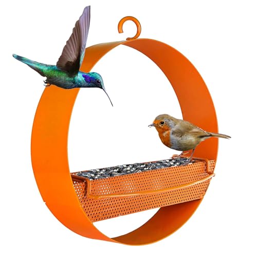 Couronne Company Mosaic Birds Bistro Bird Feeder, Orange, M439-200-O, 1 Piece