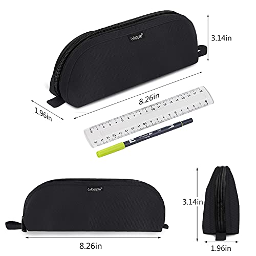 Image of Gloppie Pencil Pouch - Practical Pencil Case, Aesthetic Simple Pencil Bag, Small Pen Holder, Back to School Supplies for Girls Boys, Black