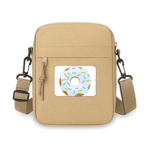Mini sac bandoulière téléphone bleu motif dessert contre les poches déformées