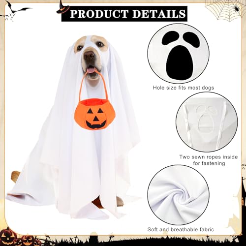 Disfraz de Fantasma para Perro y Gato miniatura 3