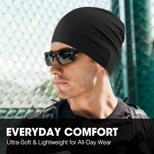 Image of WTACTFUL 3-Pack Breathable Cooling Skull Cap for Men Women Thin Beanie