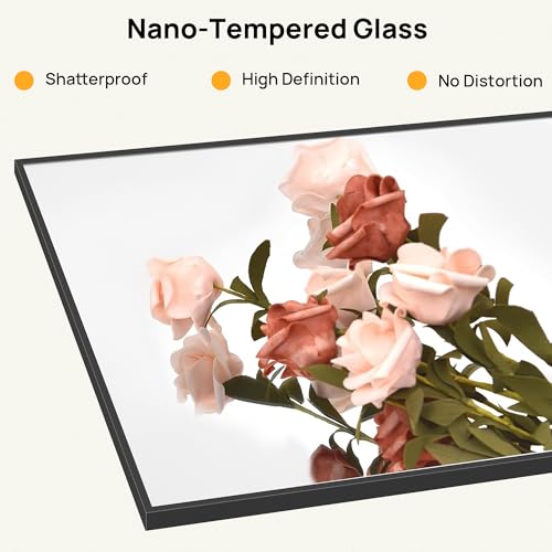 Image of Alpen Mirror Full Length - Over The Door Hanging, 47x14 Inches Hanging Door Mirror Full Body, No Drill Installation, Suitable for Bedroom & Closet, Black