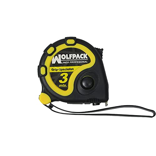 WOLFPACK LINEA PROFESIONAL - Flexometro 3 Metros Con Freno Grip Special