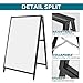 pabues A Frame Sidewalk Sign 24x36 inches Sandwich Board Signs Outdoor Heavy Duty Double-Sided,including 2 PVC Boards for Business Indoor Outdoor