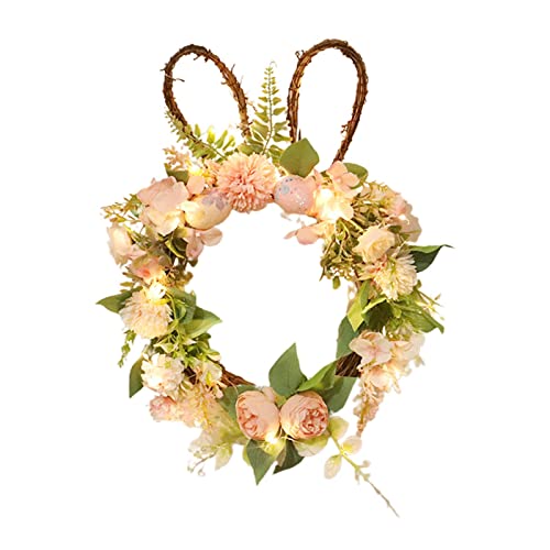 NC Guirlanda de Guirlanda de Páscoa com Verde Claro de Ovos Coloridos para Interior Ao Ar Livre