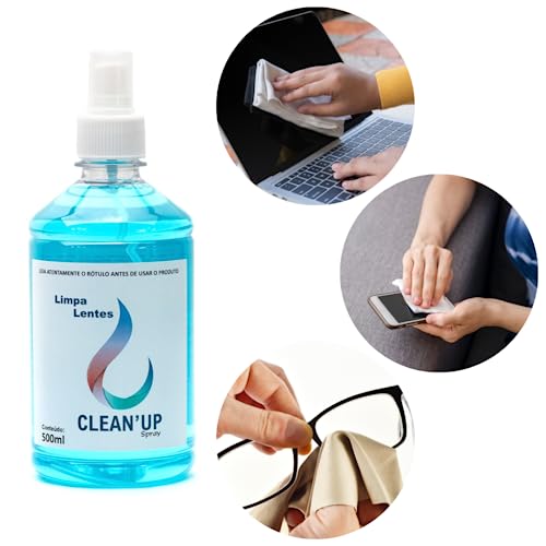 Limpa Lentes Tela Celular Computador Tablet Oculos Frasco 500ml