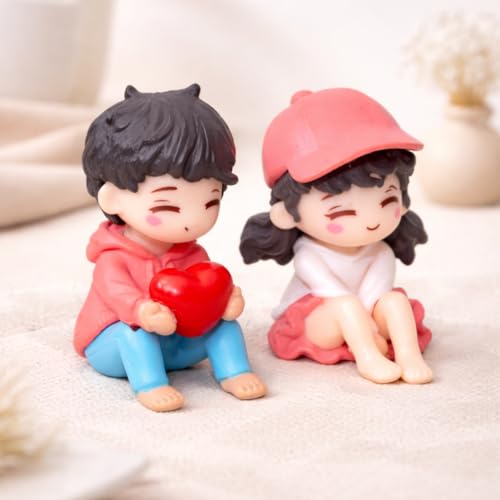 Image of CraftVatika Showpiece for Gift, Home Decor Items, Love Couple Miniature Showpiece Table Decoration Items, Birthday Valentine's Day Gift for Girlfriend Boyfriend Husband Wife