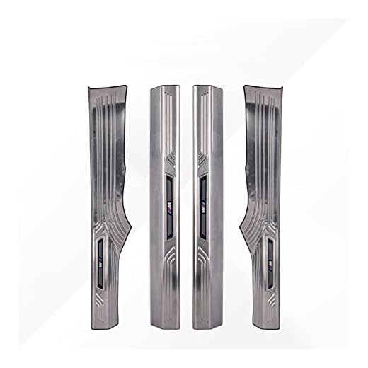 För BMW 5 2018-2022 Svart Inbyggd Tröskelstång Välkomstpedal Rostfritt Invändigt Stål Instegslister Dörrtröskel Stegplattor (Färg : Silver)